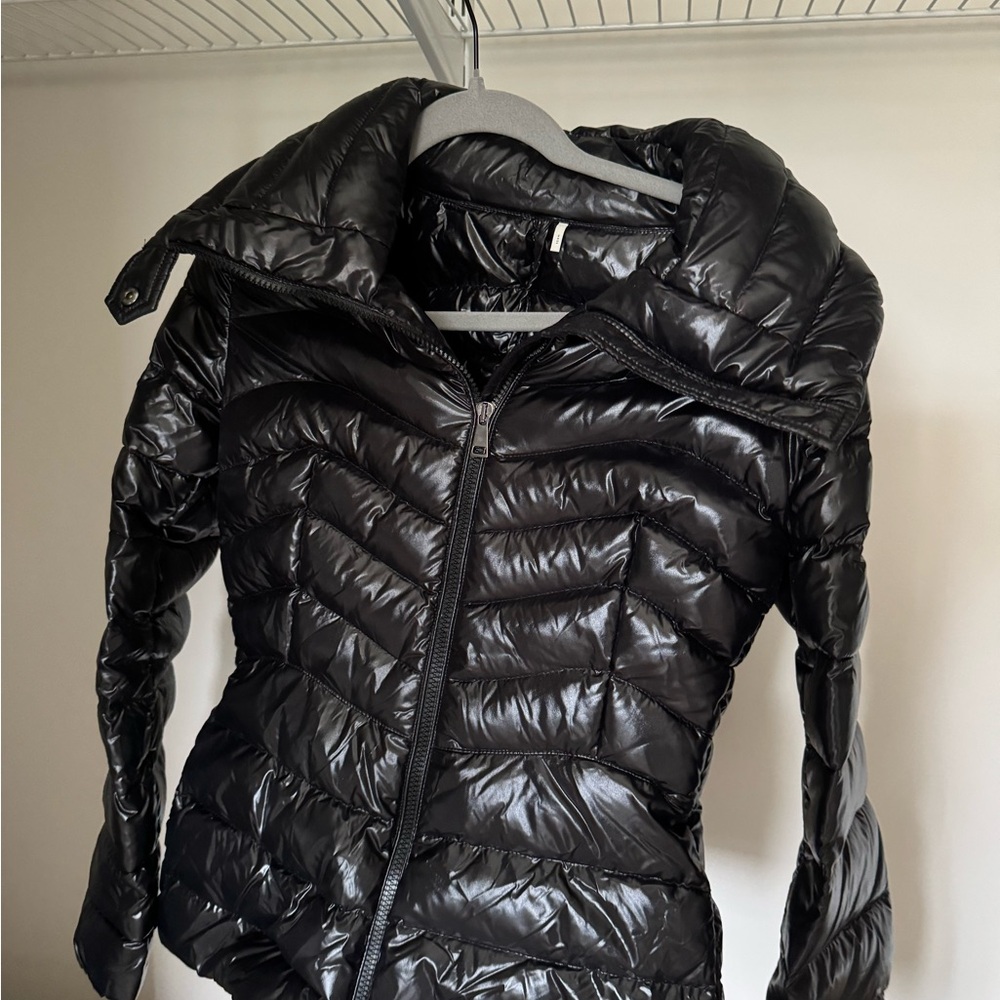 Moncler Shiny Black Puffer Jacket - Picture 4 of 8